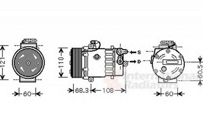 VAN WEZEL 3700k464 -  Компрессор, кондиционер
